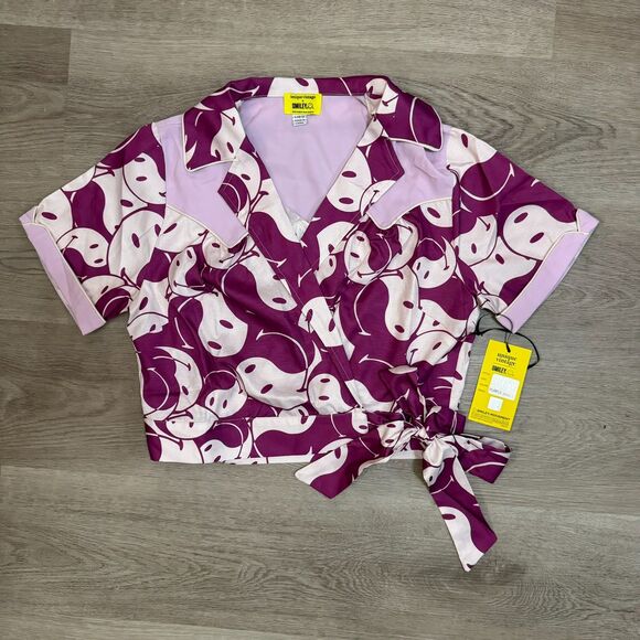 Unique Vintage x Smiley - wrap crop top - Picture 3 of 5